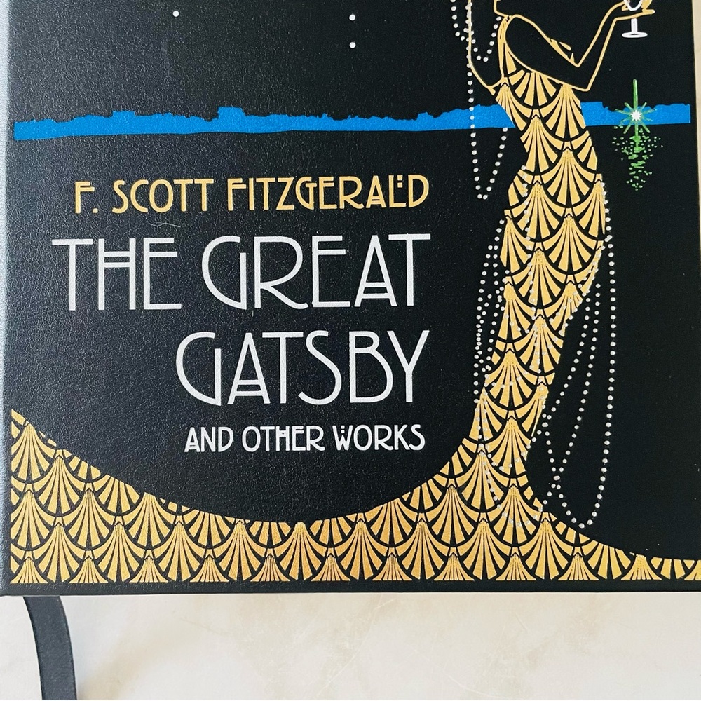 The Great Gatsby and Other Works Hardcover Leather-bound Book - Picture 2 of 7